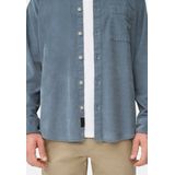 camel active - fleXXXactive® - Overhemd - Steenblauw - Lange Mouwen - Button-Downkraag