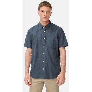Camel Active - Shirtsleeve Shirt - Lichtblauw - Linnen/Katoen - Korte Mouwen