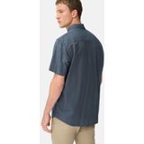 Camel Active - Shirtsleeve Shirt - Lichtgrijs - Linnen/Katoen - Korte Mouwen