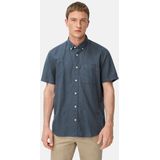 Camel Active - Shirtsleeve Shirt - Lichtgrijs - Linnen/Katoen - Korte Mouwen