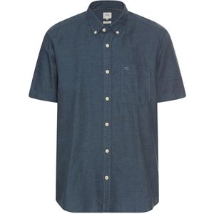 Overhemden - Tinted Blue - Katoen - Korte Mouwen - Button-Downkraag