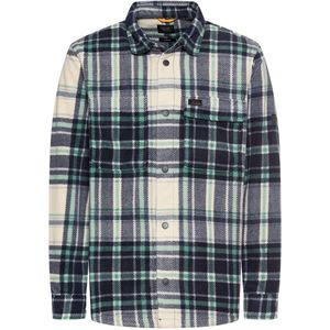 camel active - Flanellen Overhemd - Fir Green - Extra Groot