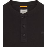 camel active - Henleyshirt - Zwart - Lange Mouwen - 100% Katoen