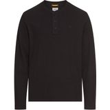 camel active - Henleyshirt - Zwart - Lange Mouwen - 100% Katoen