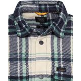 camel active - Flanellen Overhemd - Fir Green - Extra Groot