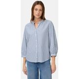 camel active - Puur Katoenen Blouse - Blauw Gestreept