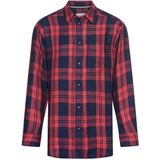 camel active - Blouse - Blauw Rood - Gemaakt van Lyocell en Linnenmix