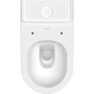 Toilet duravit d-neo staand voor reservoir rimless diepspoel 65 cm hoogglans wit
