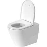 Toilet Duravit D-neo Wondergliss Staand Rimless Diepspoel 58 cm Hoogglans Wit