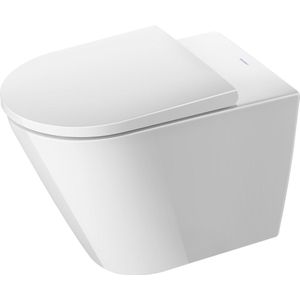 Toilet duravit d-neo hygieneglaze staand rimless diepspoel 58 cm hoogglans wit