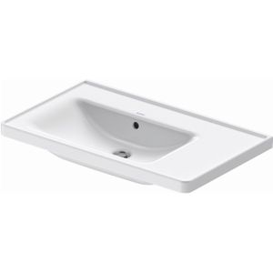 Duravit D-Neo wastafel 80x48x17cm 1 kraangat rechthoek Keramiek Wit 2369800060