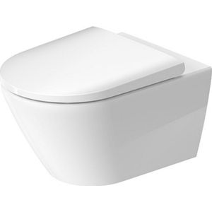Toilet duravit d-neo wand wondergliss rimless diepspoel 54 cm durafix hoogglans wit