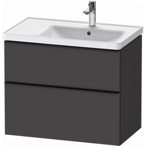 Duravit D-Neo wastafelonderkast 78.4x62.5x45.2cm 2 lades Grafiet Mat de435804949