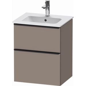 Duravit D-Neo wastafelonderkast 51x62.5x40.2cm 2 lades Basalt Mat de436004343