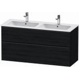 Duravit D-Neo wastafelonderkast 128x62.5x46.2cm 2 lades Eiken (zwart) Mat de436501616