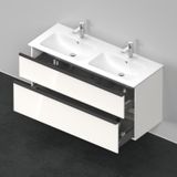 Duravit D-Neo wastafelonderkast 128x62.5x46.2cm 2 lades wit Hoogglans de436502222