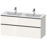 Duravit D-Neo wastafelonderkast 128x62.5x46.2cm 2 lades wit Hoogglans de436502222