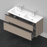 Duravit D-Neo wastafelonderkast 128x62.5x46.2cm 2 lades Linnen Mat de436507575