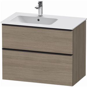 Badmeubel duravit d-neo wand 81x46.2x62.5 cm links mat eiken terra