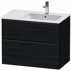 Badmeubel Duravit D-Neo Wand 81x46.2x62.5 cm Rechts Mat Eiken Zwart Duravit