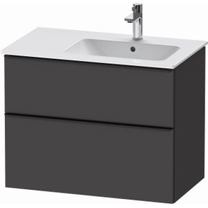 Duravit D-Neo wastafelonderkast 81x62.5x46.2cm 2 lades Grafiet Mat de436704949