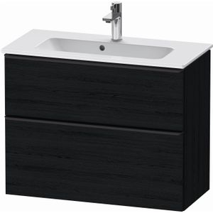 Duravit D-Neo wastafelonderkast 81x62.5x37.2cm 2 lades Eiken (zwart) Mat de436901616