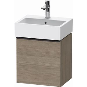 Duravit D-Neo wastafelonderkast 43.4x44x32.2cm Linksdraaiend 1 deur Eiken (terra) Mat de4217l3535