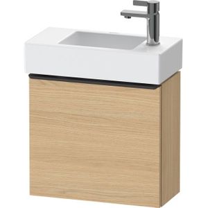 Duravit D-Neo wastafelonderkast 48.4x44x22.2cm Linksdraaiend 1 deur Natuur eiken Mat de4219l3030