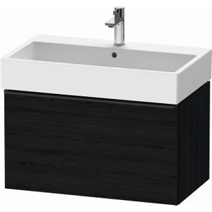 Duravit D-Neo wastafelonderkast 78.4x44x44.2cm 1 lade Eiken (zwart) Mat de427301616