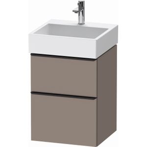 Duravit D-Neo wastafelonderkast 48.4x62.5x44.2cm 2 lades Basalt Mat de437004343