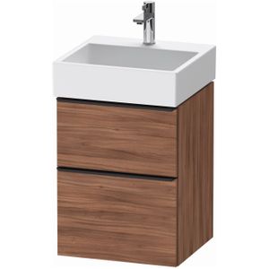 Duravit D-Neo wastafelonderkast 48.4x62.5x44.2cm 2 lades Noten Mat de437007979