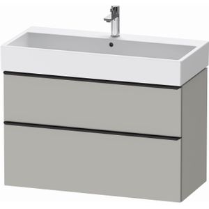 Duravit D-Neo wastafelonderkast 98.4x62.5x44.2cm 2 lades Betongrijs Mat de437400707