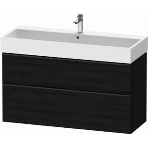 Duravit D-Neo wastafelonderkast 118.4x62.5x44.2cm 2 lades Eiken (zwart) Mat de437501616