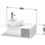 Badmeubel duravit d-neo wand 80x48x26 cm rechts mat betongrijs