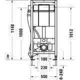 Duravit Durasystem inbouwreservoir 115cm sensowash voorb+ hyg.spoel. WD1014000000