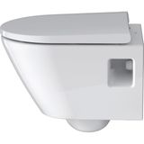 Toilet Duravit D-neo Wand Compact set Rimless Diepspoel 48 cm Hoogglans Wit