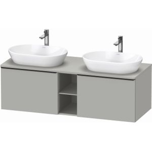 Duravit D-Neo wastafelonderkast 140x45.9x55cm 2 lades Betongrijs Mat de4950b0707