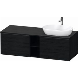 Badmeubel duravit d-neo wand 140x55x45.9 cm mat eiken zwart rechts