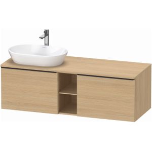 Badmeubel Duravit D-Neo Wand 140x55x45.9 cm Mat Natuur Eiken Links Duravit