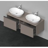 Duravit D-Neo wastafelonderkast 140x45.9x55cm 2 lades Basalt Mat de4950b4343