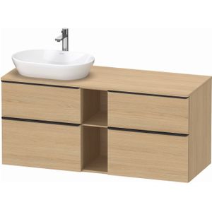 Duravit D-Neo wastafelonderkast 140x66.4x55cm 4 lades Natuur eiken Mat de4970l3030