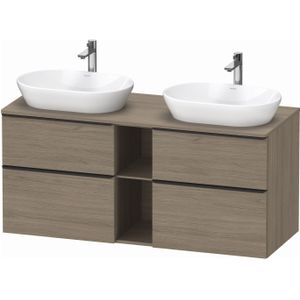 Duravit D-Neo wastafelonderkast 140x66.4x55cm 4 lades Eiken (terra) Mat de4970b3535