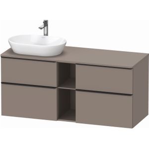 Badmeubel duravit d-neo wand 140x55x64.4 cm mat basalt links