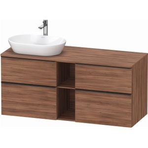 Duravit D-Neo wastafelonderkast 140x66.4x55cm 4 lades Noten Mat de4970l7979