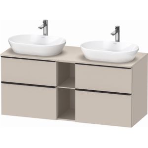 Duravit D-Neo wastafelonderkast 140x66.4x55cm 4 lades Taupe Mat de4970b9191