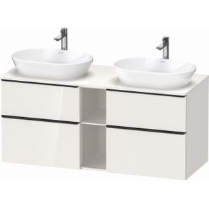 Duravit D-Neo wastafelonderkast 140x66.4x55cm 4 lades wit Hoogglans de4970b2222