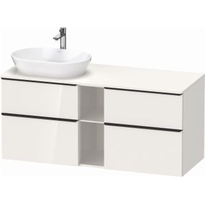 Badmeubel duravit d-neo wand 140x55x64.4 cm hoogglans wit links