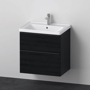 Duravit D-Neo badkamermeubelset onderkast 65x20x48cm 2 laden softclose incl. wastafel zwart eiken mat DE012001616