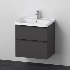 Badkamermeubelset duravit d-neo wastafel keramiek 65x48x62.5 cm mat grafiet