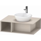 Badmeubel duravit d-neo wand 80x55x26 cm links mat taupe